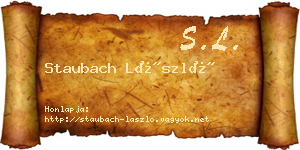 Staubach László névjegykártya